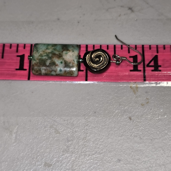 Handmade Bohemian Stone Dangle Earrings 14 - Picture 2 of 2